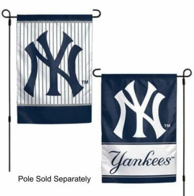 New York Yankees 2 Sided Double Garden Flag Outdoor Window Banner 12 x18 New. - Image 1 of 4