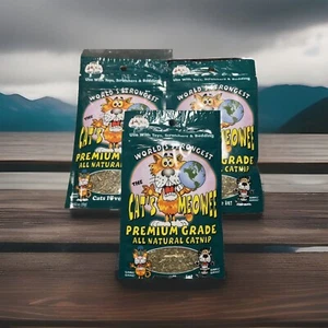 World's Strongest The Cat's Meowee Organic Catnip Premium Grade 3 Pack Cat Nip - Picture 1 of 1