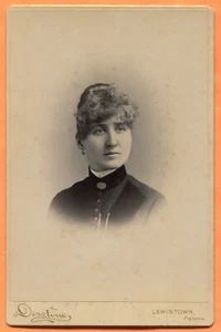 Lewistown PA Portrait of a Young Woman by Derstine circa 1880s Backstamp - Picture 1 of 3
