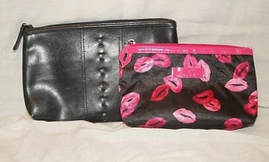 MODELLA Cosmetic Organizer Bags 2 Pc. Kisses & Black * XLNT - Picture 1 of 4