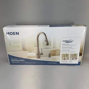 New Moen Birchfield Motion Sense Wave Touch Kitchen Faucet - Picture 1 of 1