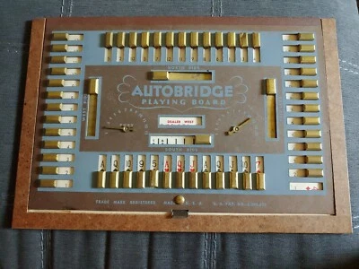 Vintage Autobridge Wood Frame Playing Board and Bridge Game and Sheets - Image 1 of 4