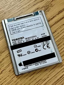 Toshiba MK8022GAA 80GB 1.8" ZIF PATA HDD for iPod Classic 6th Gen. - Picture 1 of 2
