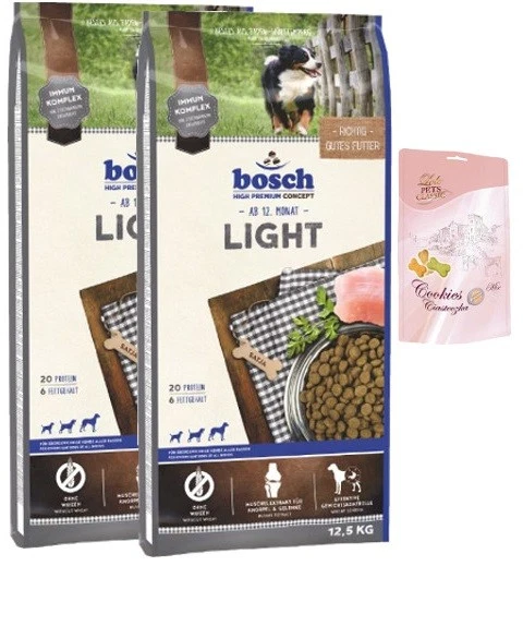 2x12.5kg Bosch Adult Light + Lolo Dog Biscuits - Image 1 of 1