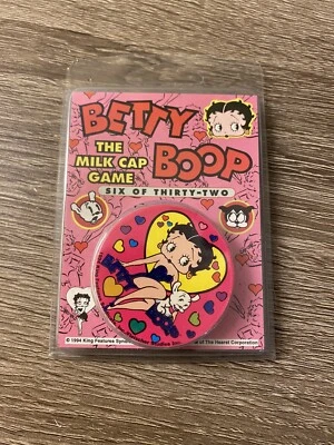 Betty Boop Pogs Vintage 1994 Sealed set of 6 caps Milk Cap Collector Pogs - Image 1 of 2
