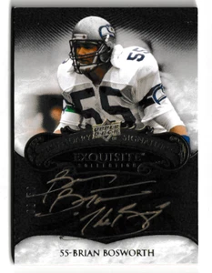 BRIAN BOSWORTH 2008 UPPER DECK EXQUISITE NFL LEGENDARY SIGNATURE AUTO BOZ # /50 - Picture 1 of 2