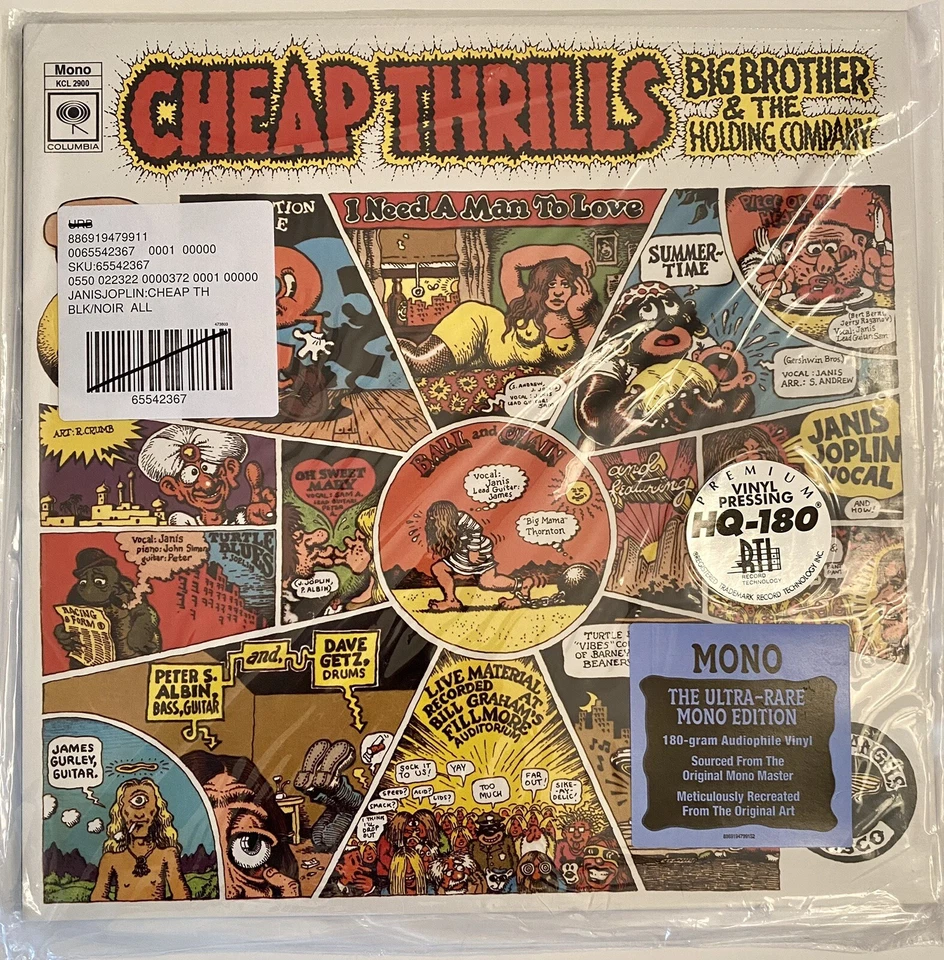 Cheap Thrills Big Brothers & The Holding Co Rare Mono Ed 180g Vinyl Janis Joplin - Image 1 of 3