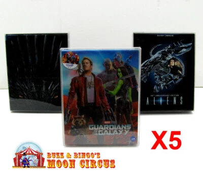 5x BLU-RAY 4K UHD MOVIE - OVERSIZED BOX SET (SIZE B4O A) - CLEAR PROTECTIVE BOX Foto 1 de 4