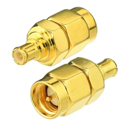 10pcs SMA Plug male to MCX Plug male straight RF Coaxial Connector Adapter new - Image 1 of 4