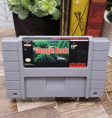 Disney's The Jungle Book (Super Nintendo SNES, 1993)  TESTED - Cleaned - Working - Image 1 of 3