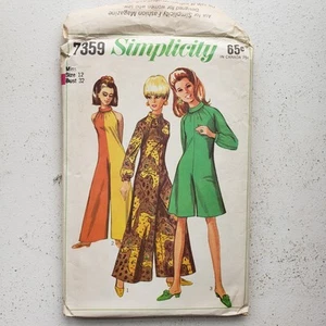 1960s Vintage 32" Bust Simplicity 7359 Jumpsuit Short Tall Length Schnittmuster - Bild 1 von 4