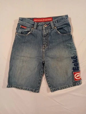 Pantalones cortos de mezclilla Marc Ecko Ekco Unltd Y2K para niños talla 10 Foto 1 de 4