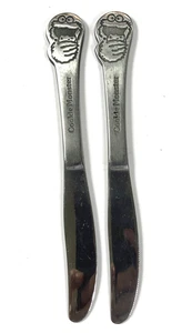 Cookie Monster Knife Child Muppets Sesame Street Stainless Steel - Lot of 2 - Picture 1 of 11