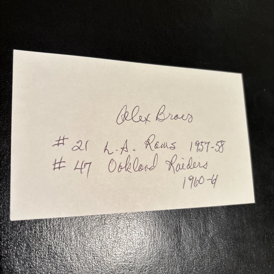 Alex Bravo (Cal Poly HOF) ‘57 LA Rams, Oakland Raiders & CFL, died 2020 - Image 1 of 1