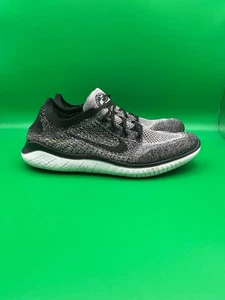 Nike Free Men’s RN Flyknit White Black Oreo Running Shoes Sneakers SZ 13 - Picture 1 of 8
