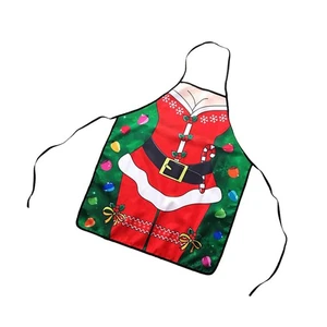  Fashion Xmas Women Cooking Apron Half Body Apron Sleeveless Serving Aprons - Picture 1 of 12