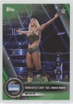 2020 WWE Women's Division SmackDown Green /75 Charlotte Flair def Ember Moon #68 - Image 1 of 2