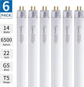 Wesome Lighting 6-Pack 22 Inch F14T5/DL Fluorescent Light Bulb, 6500K Daylight - Picture 1 of 12