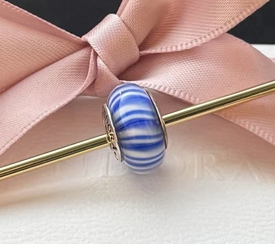 Original Pandora Murano „Zuckerstange“ blau, 925 silber, #790683 - Bild 1 von 4