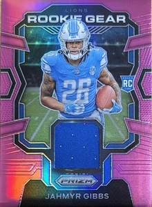 2023 Prizm Jahmyr Gibbs Detroit Lions Rookie Gear Patch Pink #RG-JG - Picture 1 of 2