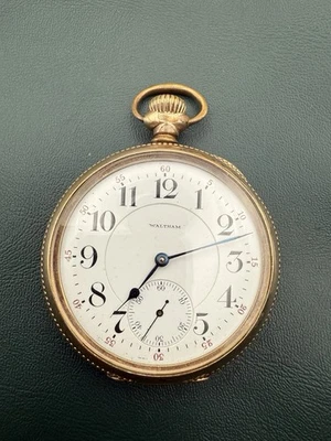 Waltham Pocket Watch 18S Crescent St. 14k Gold Filled Keystone J. Boss Case 25yr - Image 1 of 4