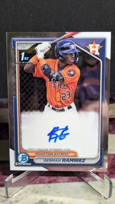 2024 Bowman Chrome #CPA-GR German Ramirez 1st RC AUTO AUTOGRAPH Houston Astros - Image 1 of 2