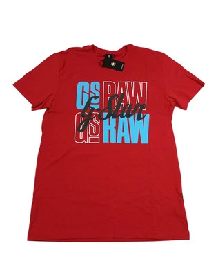 Camiseta de mezclilla cruda G-Star nueva con etiquetas logotipo cursivo talla XXL Foto 1 de 4