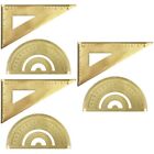 3 Sets Ruler Brass Precision Outdoor Measuring Rulers Protractor