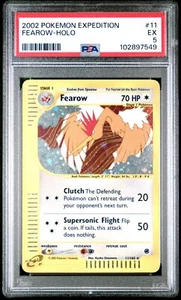2002 Pokemon Expedition Fearow Holo 11/165 PSA 5 E-Reader Series - Picture 1 of 2