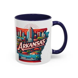 Taza de mapa de Arkansas, regalo para amantes de los mapas, recuerdo AR, regalo de viaje - Imagen 1 de 13