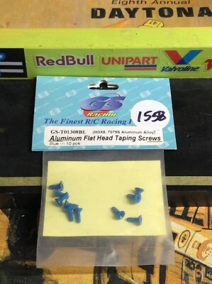 GS Racing GSCTS-1308BL: M3x8 Alum. Flat Head S/T Screw {10pc} NewInPack USA Ship - Image 1 of 2