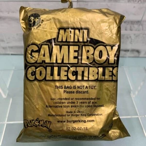 Vintage 2000 Burger King Nintendo Pokemon Mini Game Boy Collectible Gold Toy NIP - Picture 1 of 3
