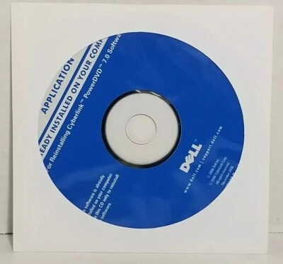 DELL Drivers and Utilities DVD for Reinstalling Cyberlink PowerDVD 7.0 Software  - Image 1 of 2