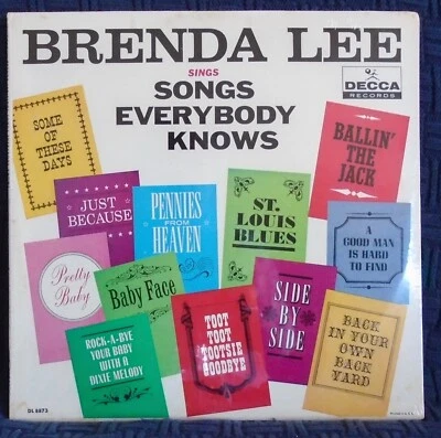 BRENDA LEE, Brenda Lee Sings Songs Everybody Knows USA New Sealed LP FREE SHIP - Image 1 of 2
