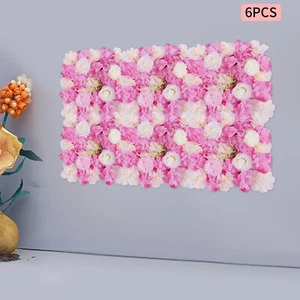 6 pezzi decorazione parete negozio foto sfondo rosa tappetino composizione floreale parete 15 * 15 pollici - Foto 1 di 15