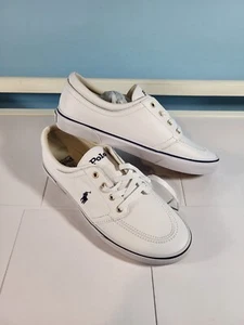 Polo Ralph Lauren Faxon X Hombre 10.5 Zapatillas de Cuero en Blanco  - Imagen 1 de 8