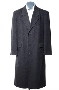 42R Vintage Stafford dunkelgrau anthrazit Wolle Einreiher Mantel Top Coat L - Bild 1 von 9
