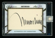 2017-18 Leaf Pearl Benito Mussolini Signed Autographed Cut Auto 2/2