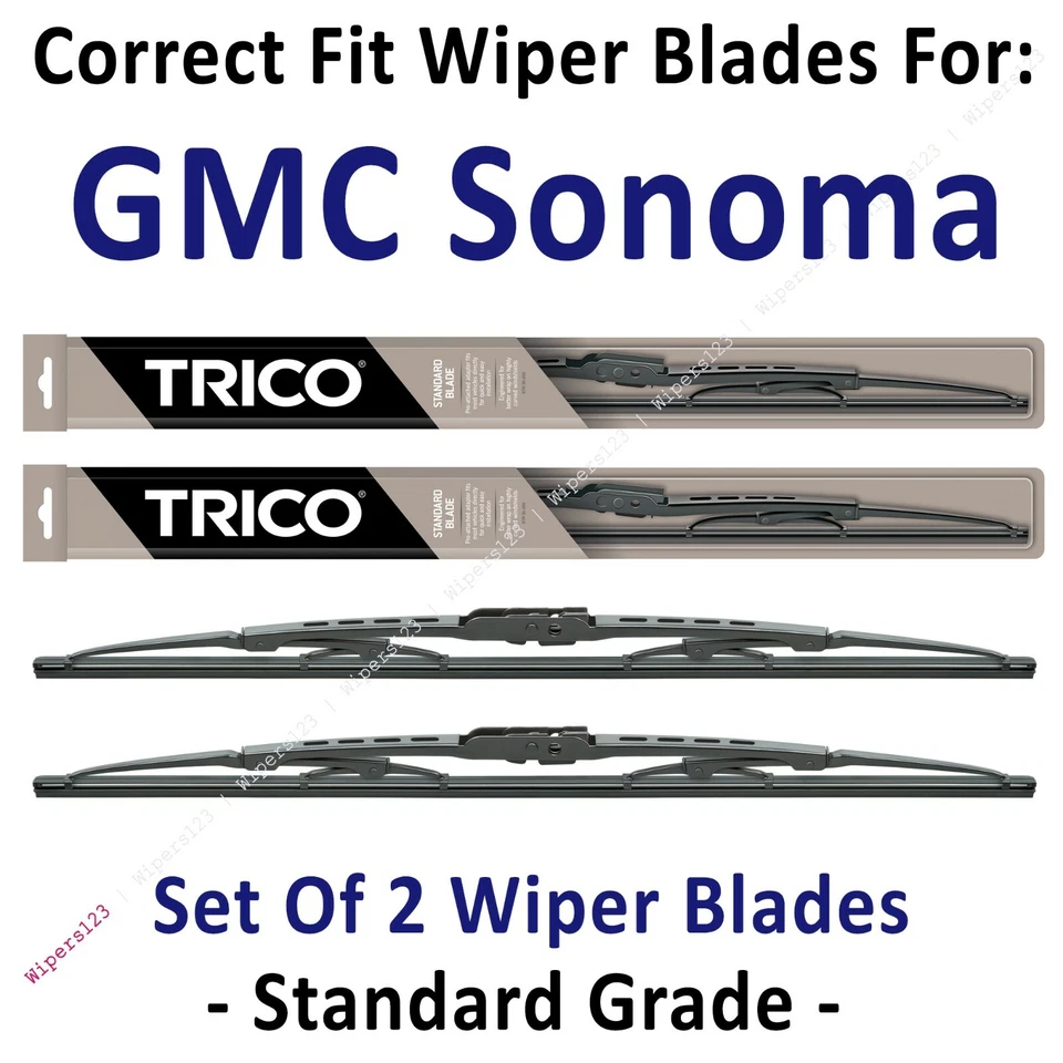 Paquete de 2 escobillas limpiaparabrisas estándar - aptas para GMC Sonoma 1994-2004 - 30200x2 Foto 1 de 1
