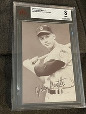 1947-66 Exhibits Mickey Mantle - Name In White Outline   BGS 8  FINEST ON EBAY !