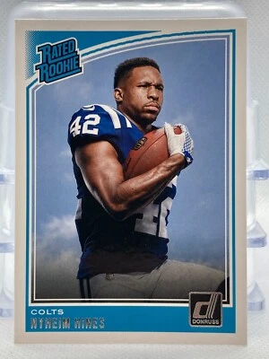 2018 Donruss Rated Rookie Nyheim Hines RC #327 Indianapolis Colts - Image 1 of 2