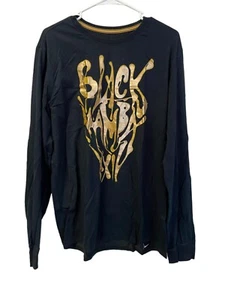 The Nike Tee Sweatshirt Mens L Navy Blue Black Mamba Graphic Dri-Fit Long Sleeve - Picture 1 of 7