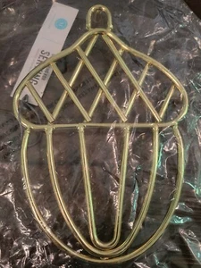 Martha Stewart Collection Acorn Fall Trivet Hot Plate Gold Plated Iron NEW - Picture 1 of 8