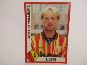1995 PANINI FOOTBALL N°121 Jean-Guy Wallemme Lens sticker