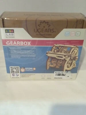 UGears Stem Lab Mechanical Model Gearbox 120 Parts New In Box - Image 1 of 4