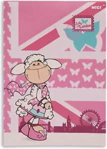 Nici 42826 Notizblock Jolly Mäh London weiß / pink DIN A6 - Bild 1 von 3