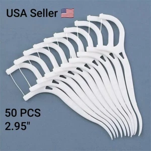 New 50 PCS Set Dental Flosser Picks Teeth Stick Tooth Clean Oral Cleaning Care - Picture 1 of 6