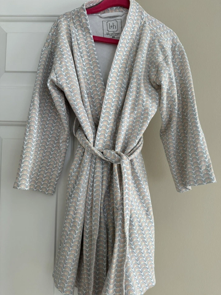 Lila And Hayes Size Small Child’s Robe With Rainbows - Image 1 of 1