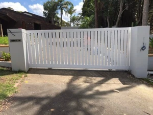 Hamptons Style SLIDING Gates with CHUNKY TOP and BOTTOM DIY Kits Alloy Custom - Picture 1 of 10