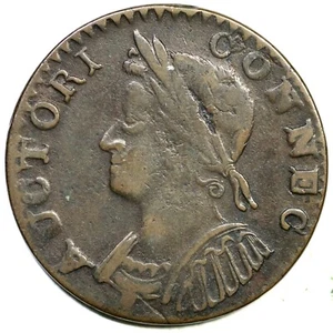 1786 M 4.1-G R-3 Connecticut Colonial Copper Coin - Picture 1 of 2